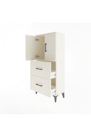 Arges Dolap Tek Raflı 2 Çekmeceli 2 Kapaklı 60x30x134 - S17M097V1A