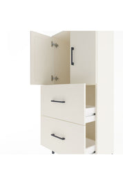 Arges Dolap Tek Raflı 2 Çekmeceli 2 Kapaklı 60x30x134 - S17M097V1A