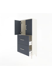 Arges Dolap Tek Raflı 2 Çekmeceli 2 Kapaklı 60x30x134 - S17M097V2A