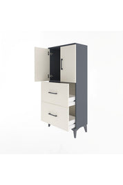 Arges Dolap Tek Raflı 2 Çekmeceli 2 Kapaklı 60x30x134 - S17M097V4A