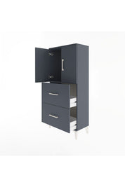 Arges Dolap Tek Raflı 2 Çekmeceli 2 Kapaklı 60x30x134 - S17M097V5A