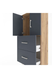 Arges Dolap Tek Raflı 2 Çekmeceli 2 Kapaklı 60x30x134 - S17M097V8A