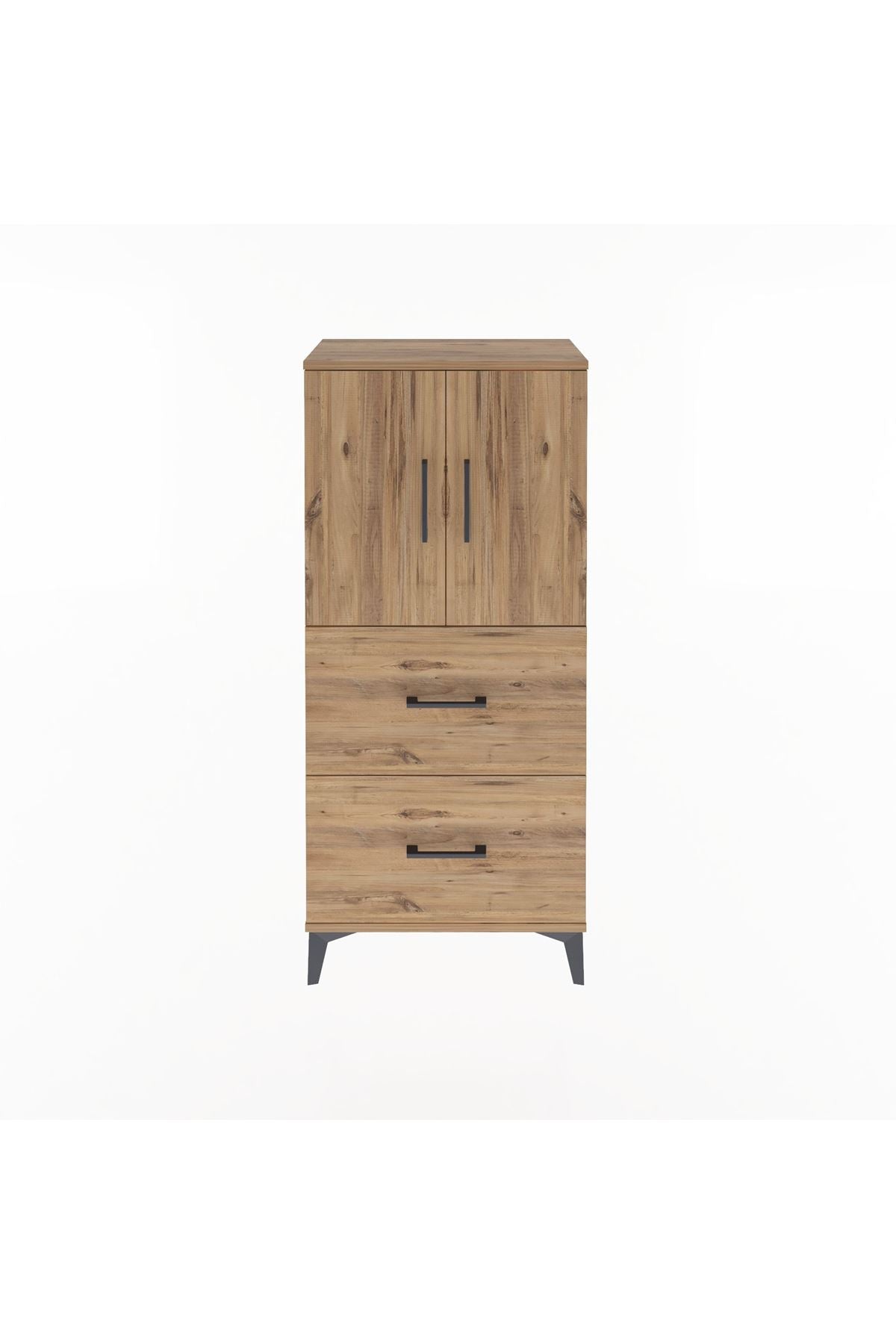 Arges Dolap Tek Raflı 2 Çekmeceli 2 Kapaklı 60x30x134 - S17M097V9A