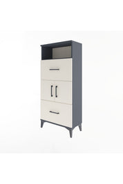 Arges Dolap 2 Raflı 2 Çekmeceli 2 Kapaklı 60x30x134 - S17M098V4A