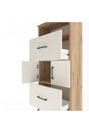 Arges Dolap 2 Raflı 2 Çekmeceli 2 Kapaklı 60x30x134 - S17M098V7A