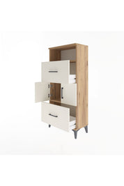 Arges Dolap 2 Raflı 2 Çekmeceli 2 Kapaklı 60x30x134 - S17M098V7A