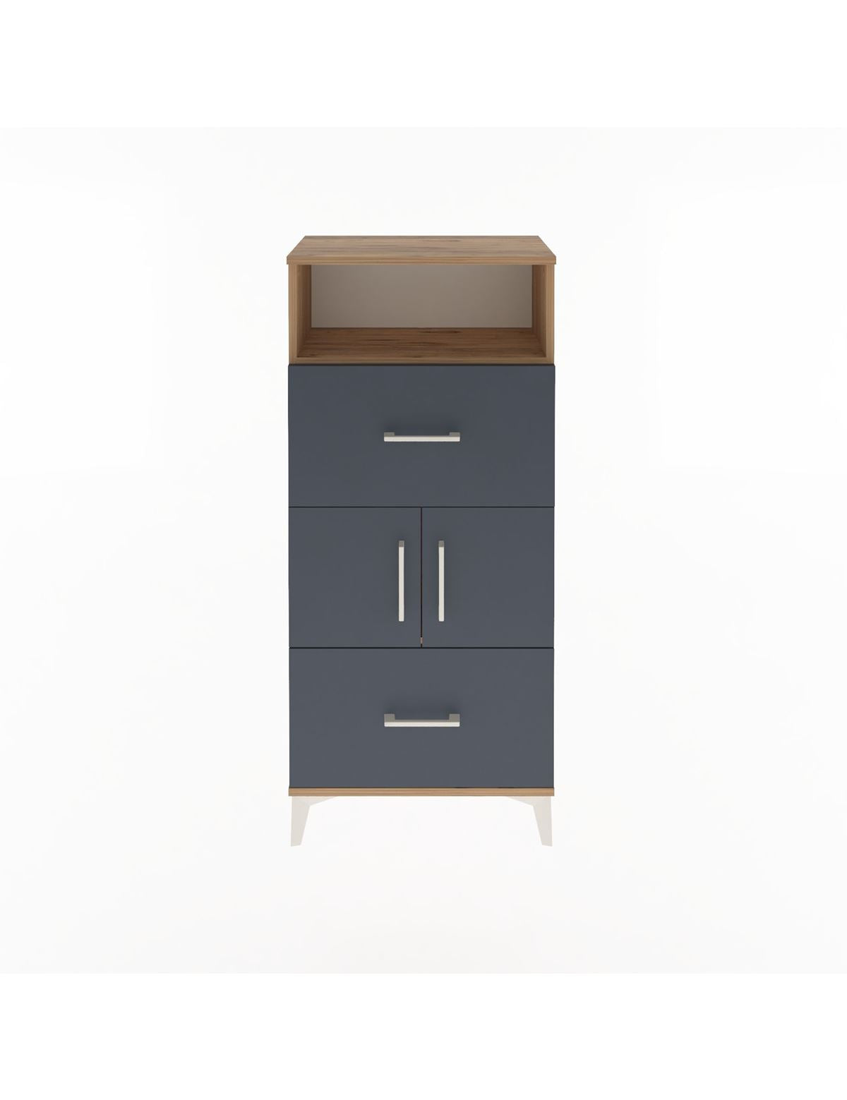 Arges Dolap 2 Raflı 2 Çekmeceli 2 Kapaklı 60x30x134 - S17M098V8A