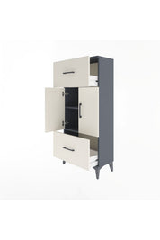 Arges Dolap 2 Raflı 2 Çekmeceli 2 Kapaklı 60x30x134 - S17M099V4A