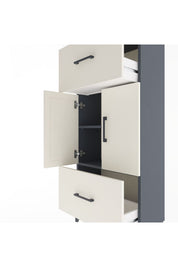 Arges Dolap 2 Raflı 2 Çekmeceli 2 Kapaklı 60x30x134 - S17M099V4A