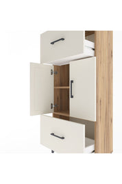 Arges Dolap 2 Raflı 2 Çekmeceli 2 Kapaklı 60x30x134 - S17M099V7A