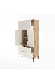 Arges Dolap 2 Raflı 2 Çekmeceli 2 Kapaklı 60x30x134 - S17M099V7A