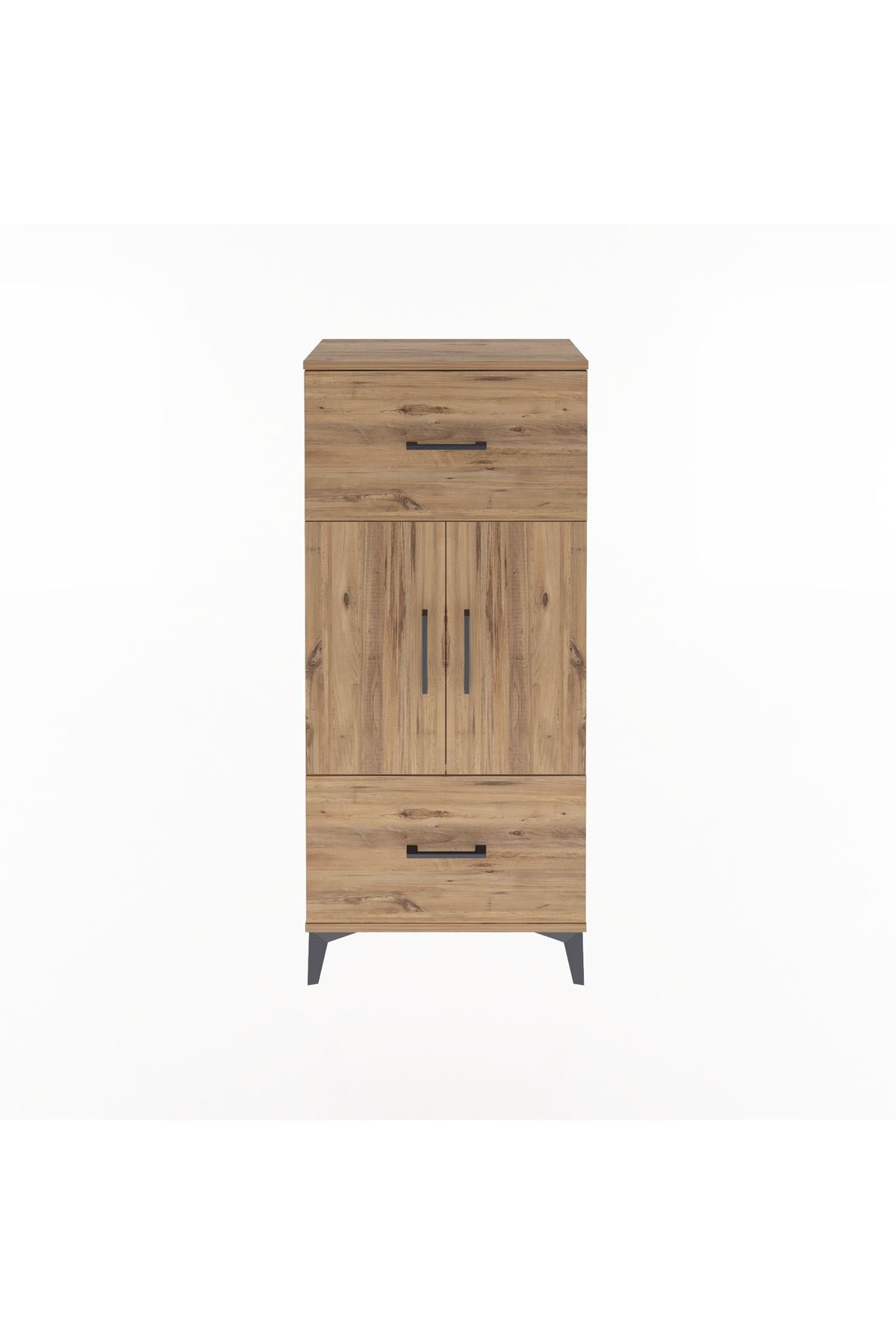 Arges Dolap 2 Raflı 2 Çekmeceli 2 Kapaklı 60x30x134 - S17M099V9A