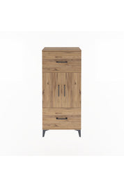Arges Dolap 2 Raflı 2 Çekmeceli 2 Kapaklı 60x30x134 - S17M099V9A
