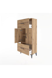 Arges Dolap 2 Raflı 2 Çekmeceli 2 Kapaklı 60x30x134 - S17M099V9A