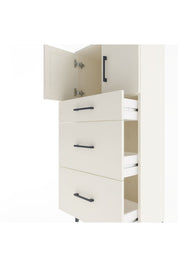 Arges Dolap Tek Raflı 3 Çekmeceli 2 Kapaklı 60x30x134 - S17M100V1A