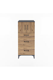 Arges Dolap Tek Raflı 3 Çekmeceli 2 Kapaklı 60x30x134 - S17M100V6A