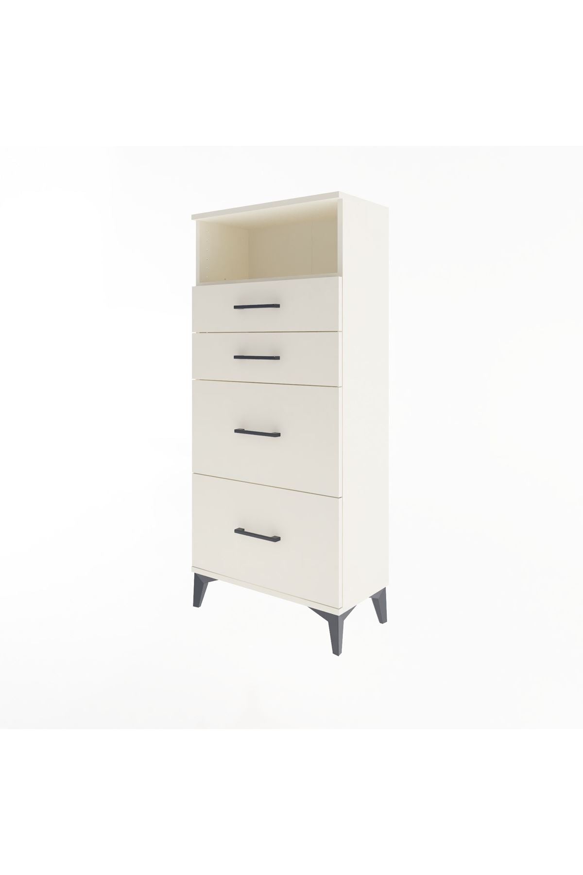 Arges Dolap Tek Raflı 4 Çekmeceli 60x30x134 - S17M101V1A