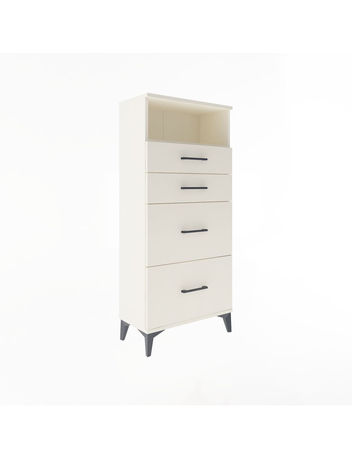 Arges Dolap Tek Raflı 4 Çekmeceli 60x30x134 - S17M101V1A