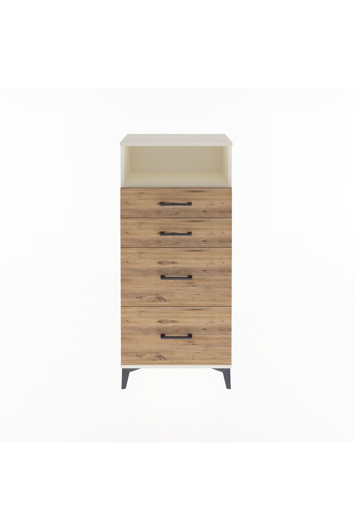 Arges Dolap Tek Raflı 4 Çekmeceli 60x30x134 - S17M101V3A