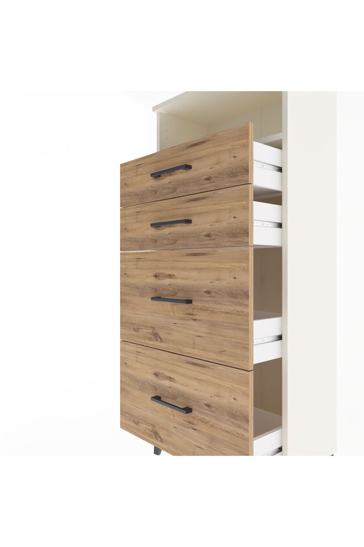 Arges Dolap Tek Raflı 4 Çekmeceli 60x30x134 - S17M101V3A