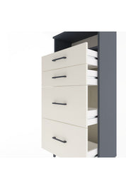 Arges Dolap Tek Raflı 4 Çekmeceli 60x30x134 - S17M101V4A