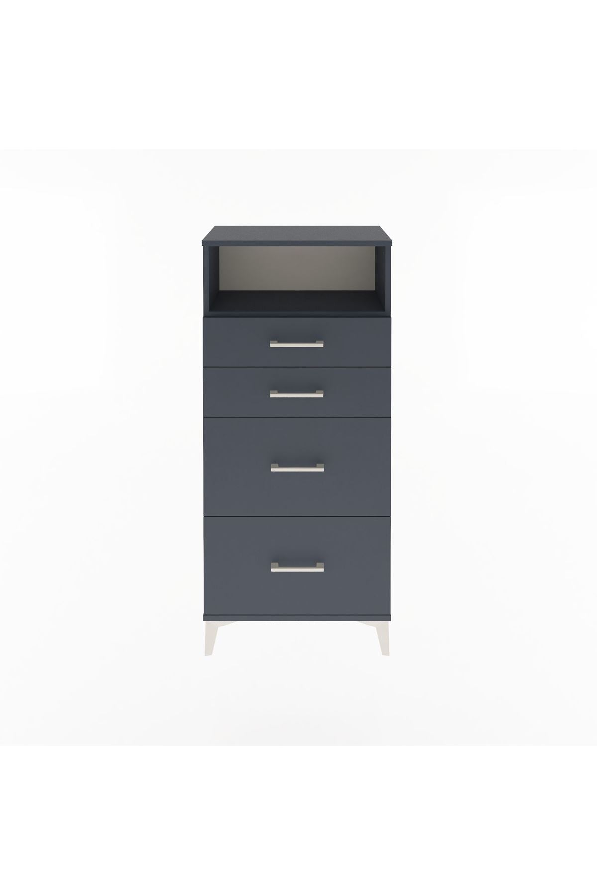 Arges Dolap Tek Raflı 4 Çekmeceli 60x30x134 - S17M101V5A