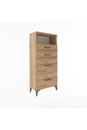 Arges Dolap Tek Raflı 4 Çekmeceli 60x30x134 - S17M101V9A