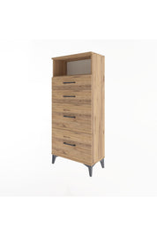 Arges Dolap Tek Raflı 4 Çekmeceli 60x30x134 - S17M101V9A