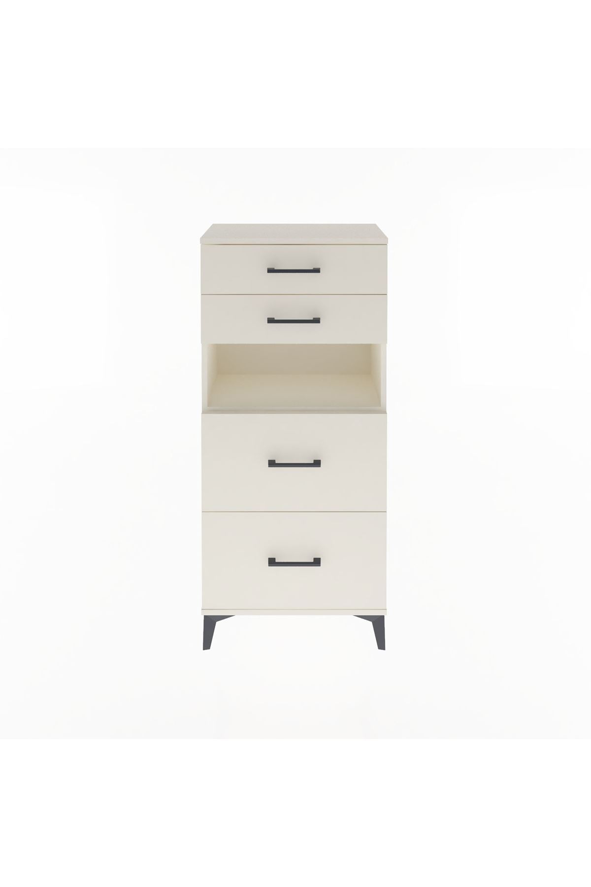 Arges Dolap Tek Raflı 4 Çekmeceli 60x30x134 - S17M102V1A