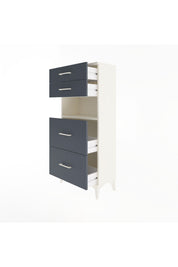 Arges Dolap Tek Raflı 4 Çekmeceli 60x30x134 - S17M102V2A