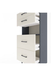 Arges Dolap Tek Raflı 4 Çekmeceli 60x30x134 - S17M102V4A