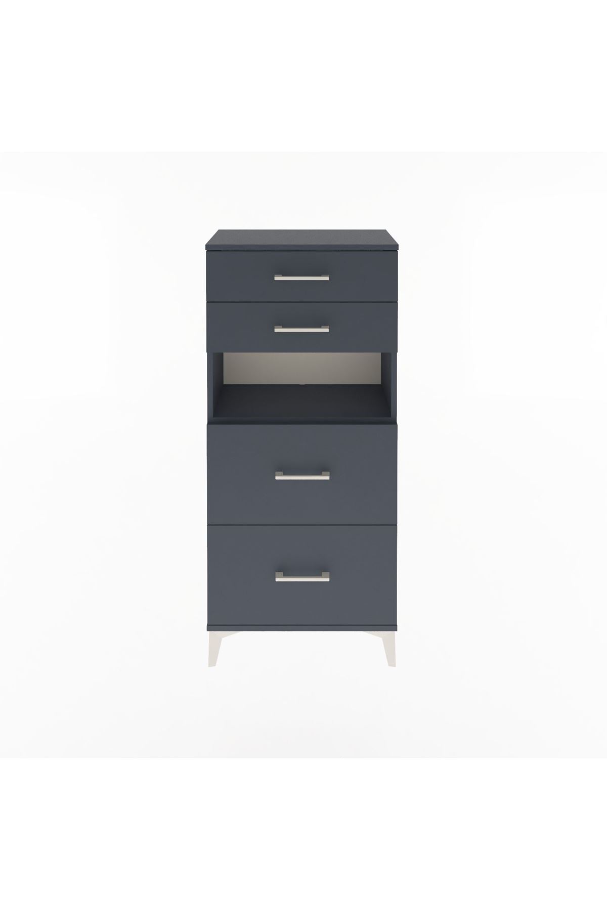 Arges Dolap Tek Raflı 4 Çekmeceli 60x30x134 - S17M102V5A