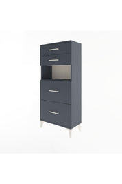 Arges Dolap Tek Raflı 4 Çekmeceli 60x30x134 - S17M102V5A