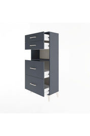 Arges Dolap Tek Raflı 4 Çekmeceli 60x30x134 - S17M102V5A