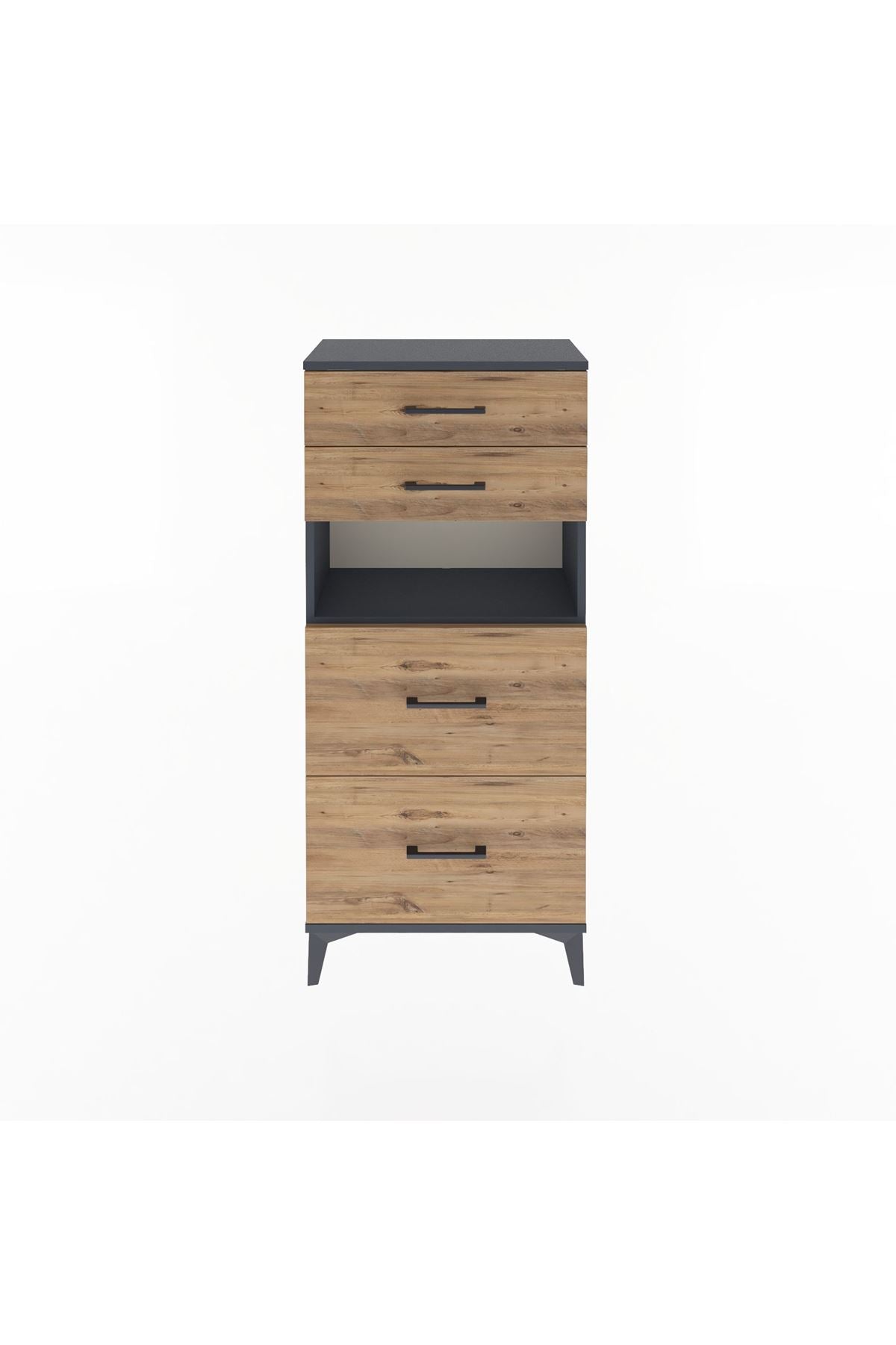Arges Dolap Tek Raflı 4 Çekmeceli 60x30x134 - S17M102V6A
