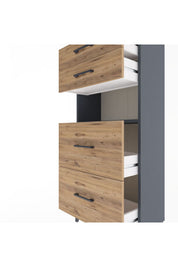 Arges Dolap Tek Raflı 4 Çekmeceli 60x30x134 - S17M102V6A