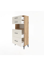 Arges Dolap Tek Raflı 4 Çekmeceli 60x30x134 - S17M102V7A