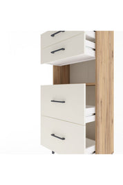 Arges Dolap Tek Raflı 4 Çekmeceli 60x30x134 - S17M102V7A