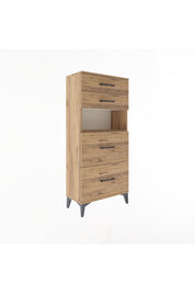 Arges Dolap Tek Raflı 4 Çekmeceli 60x30x134 - S17M102V9A