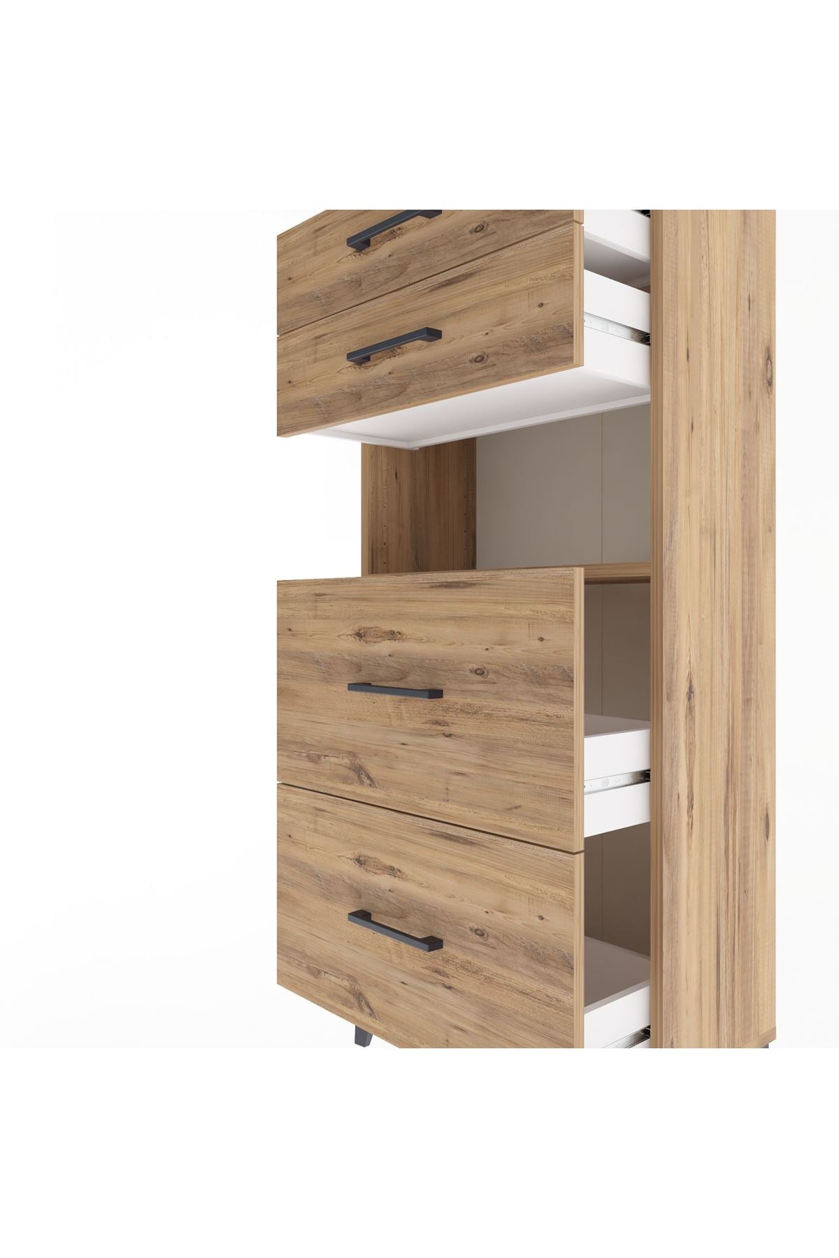 Arges Dolap Tek Raflı 4 Çekmeceli 60x30x134 - S17M102V9A
