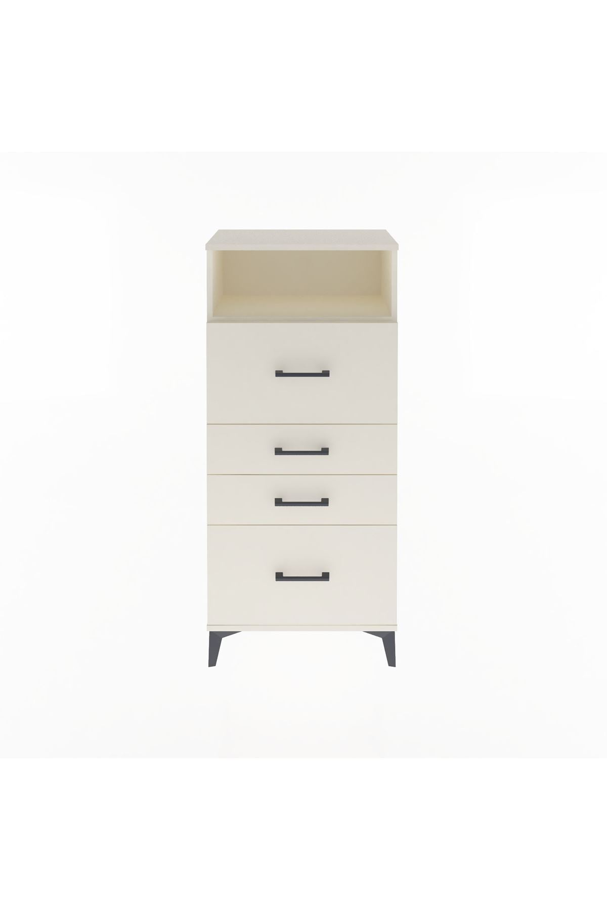 Arges Dolap Tek Raflı 4 Çekmeceli 60x30x134 - S17M103V1A