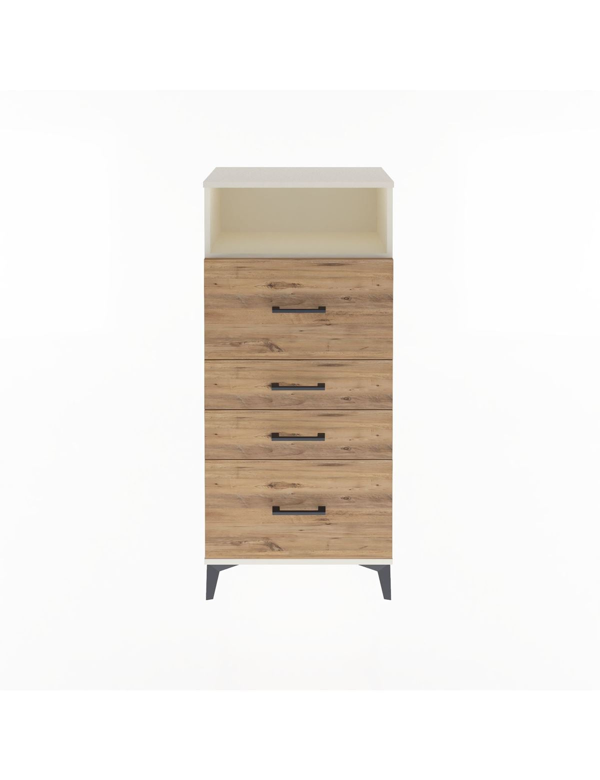 Arges Dolap Tek Raflı 4 Çekmeceli 60x30x134 - S17M103V3A