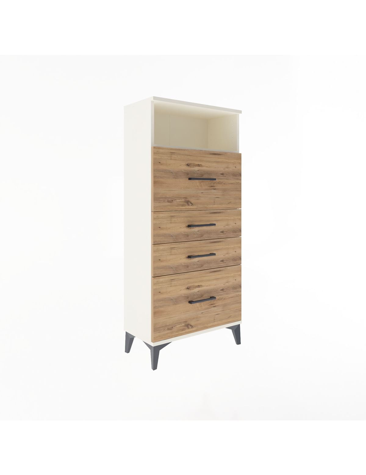 Arges Dolap Tek Raflı 4 Çekmeceli 60x30x134 - S17M103V3A
