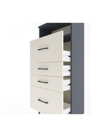 Arges Dolap Tek Raflı 4 Çekmeceli 60x30x134 - S17M103V4A