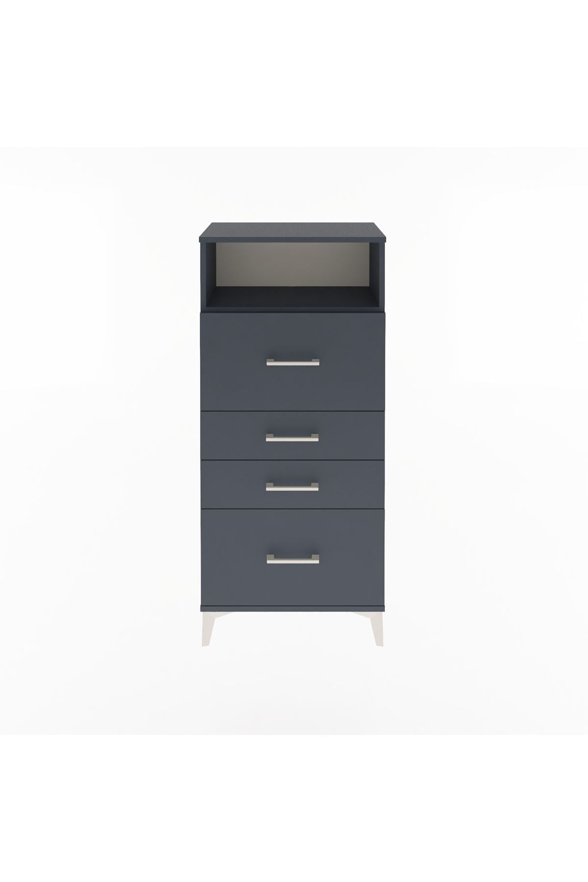 Arges Dolap Tek Raflı 4 Çekmeceli 60x30x134 - S17M103V5A