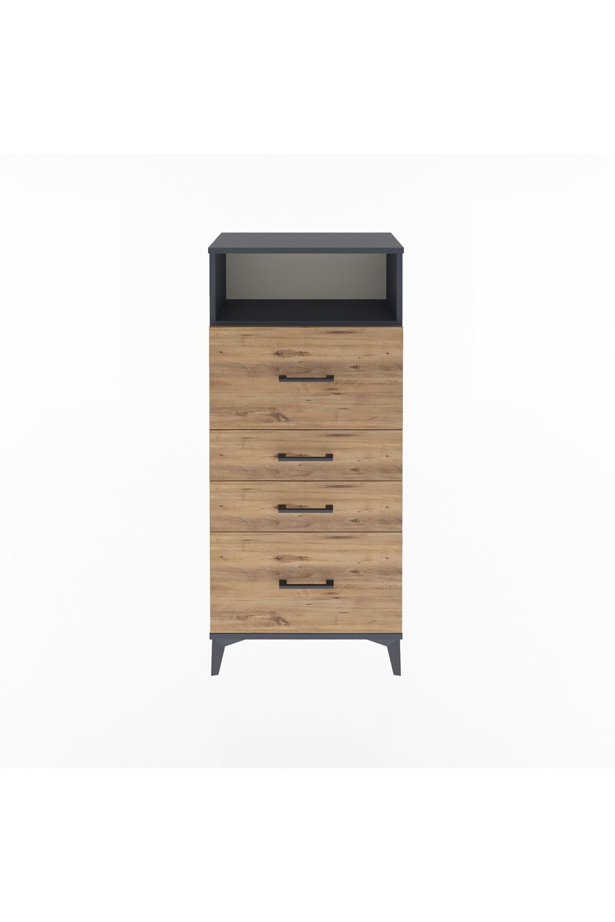 Arges Dolap Tek Raflı 4 Çekmeceli 60x30x134 - S17M103V6A