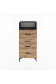Arges Dolap Tek Raflı 4 Çekmeceli 60x30x134 - S17M103V6A