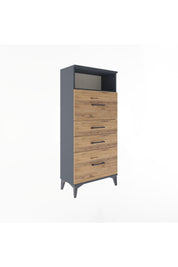 Arges Dolap Tek Raflı 4 Çekmeceli 60x30x134 - S17M103V6A
