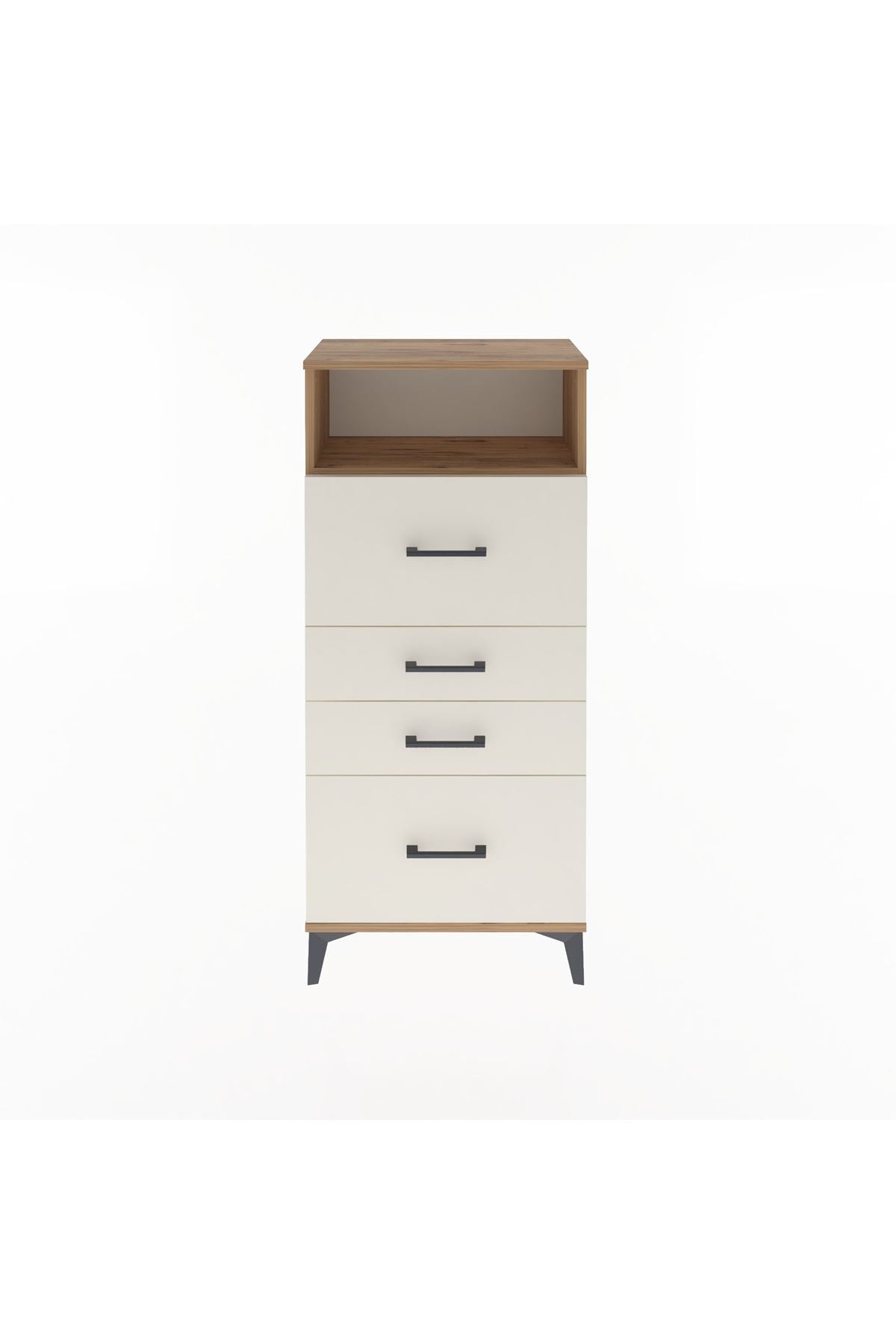 Arges Dolap Tek Raflı 4 Çekmeceli 60x30x134 - S17M103V7A