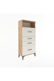 Arges Dolap Tek Raflı 4 Çekmeceli 60x30x134 - S17M103V7A